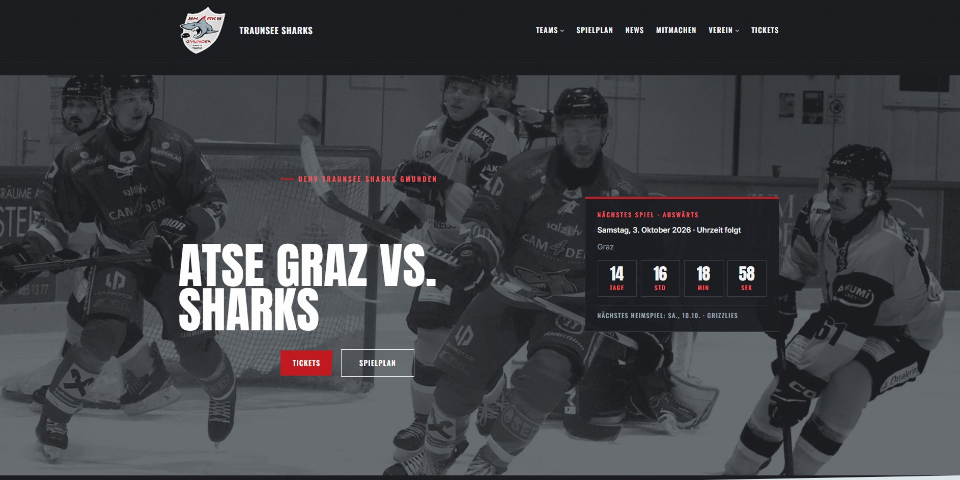Die neue Sharks-Homepage ist online!